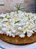 Lemon Rosemary Olive Oil Cake with Mascarpone Cream