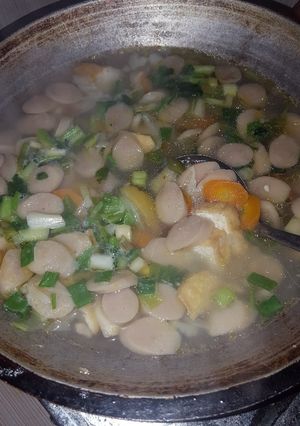 Foto resep Sup tahu sosis ala ala bunda ghani 😎#5resepterbaruku