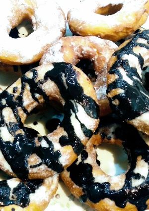 عکسی از دستور 🍩دونات با سس شکلات 🍩