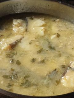 Una foto de Bacalao en salsa blanca