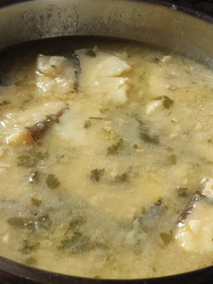 Una foto de Bacalao en salsa blanca