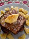 Pan francés con piña y coco