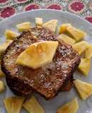 Pan francés con piña y coco
