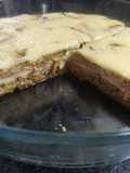 Tortilla de zuchinis rellena de jamón y queso al horno