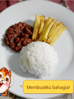 Foto resep Kornet tumis pedas kentang goreng
