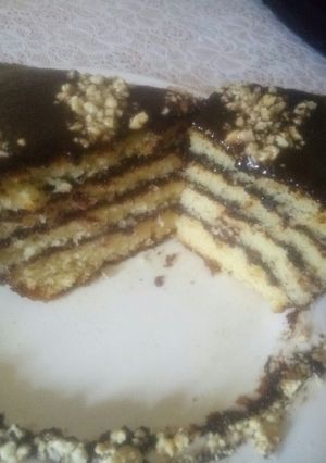 صورة لوصفة كيكة طبقات بالشكولا