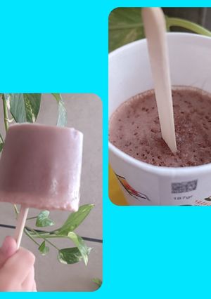 عکسی از دستور بستنی یخی موز و کاکائو