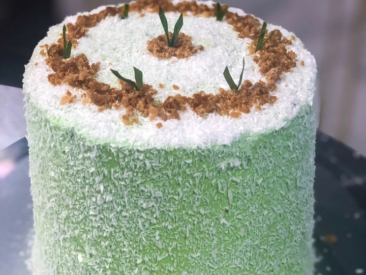 Langkah Mudah untuk Menyiapkan Vertical Combination Ondeh Klepon Cake Kekinian