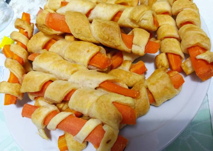 Salatini di carote in pasta sfoglia