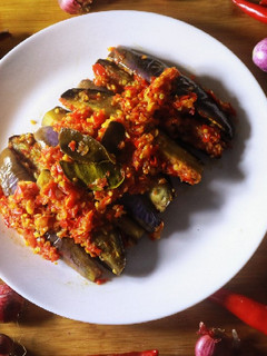 A picture of Eggplant with Balado sambal.