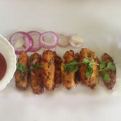 A picture of Dahi alu cutlet.