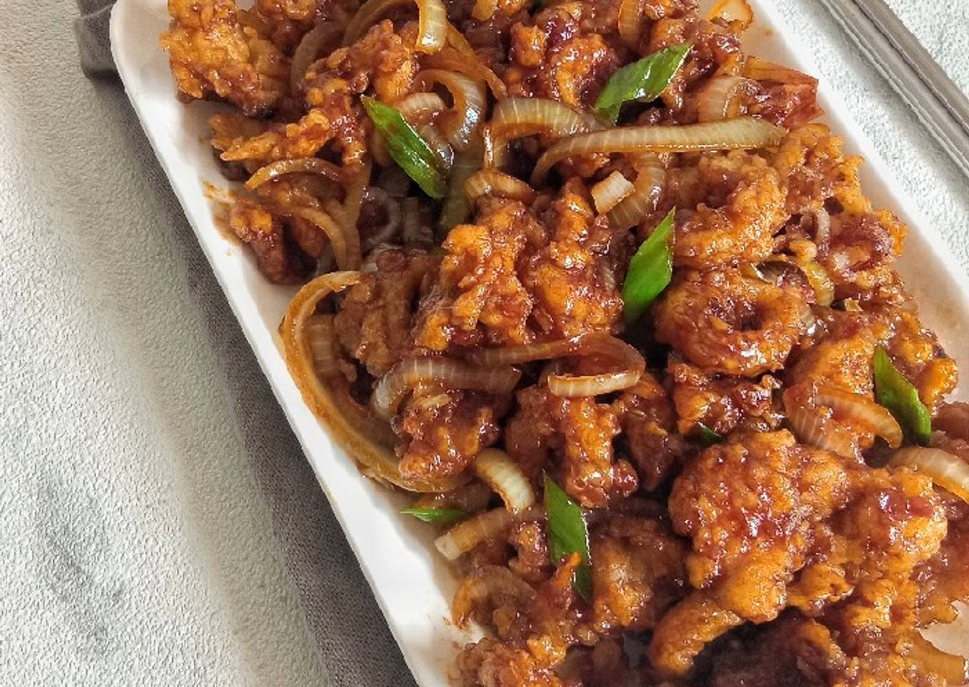 Cumi Goreng Tepung Saus Mentega