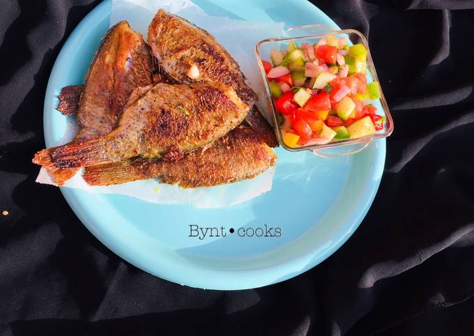 Pan grilled fish