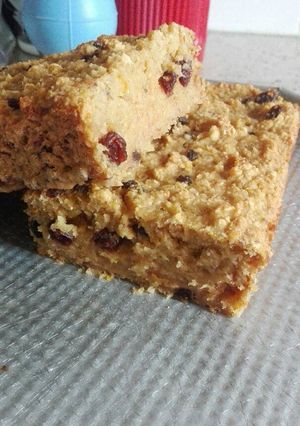 Una foto de Budín de avena, banana y naranja
