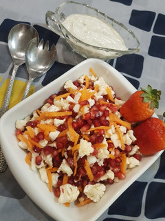 عکسی از دستور سالاد گل کلم و انار