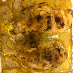 Chicken breast cooked in oven A picture of Chicken breast cooked in oven.