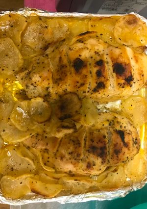 A picture of Chicken breast cooked in oven.
