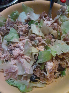 A picture of Healthy taco salad.
