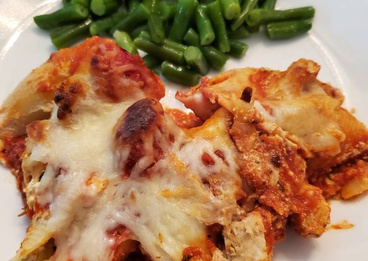 Simple Way to Make Ultimate Chicken Parmesan Stuffed Shells