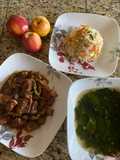 Malabar Spinach Soup, Braised Pork with Green Peppercorns, and Pickled Mustard Greens