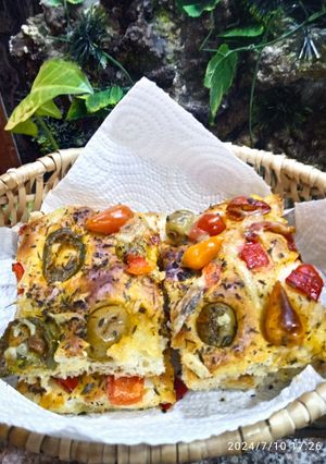 Une photo de Focaccia au piment oiseau