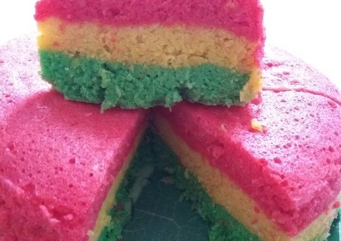 Resep Cake rainbow jagung manis oleh Ratihadhitya - Cookpad