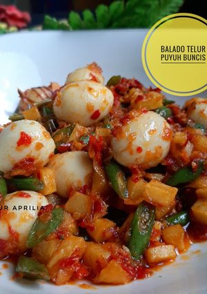 Foto resep Balado Telur Puyuh Buncis Kentang