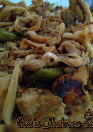 Foto resep Ayam_Jamur Bumbu Sate