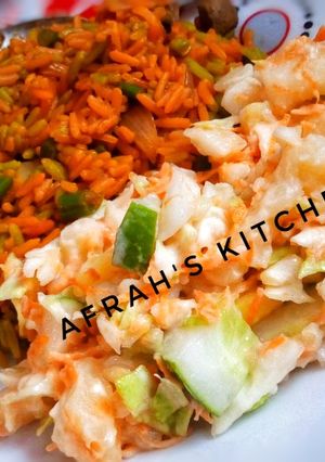 A picture of Fried rice da potatoes salad.