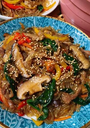 韓式雜菜冬粉잡채 的食譜成品照片