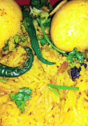 A picture of Egg Briyani.