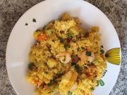 Una foto de quinoa. al curry