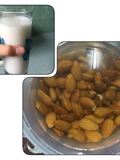 Hình của món Sữa hạnh nhân cho bé 1 tuổi.