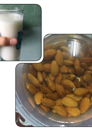 Hình của món Sữa hạnh nhân cho bé 1 tuổi.