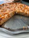 Gâteau fondant aux pommes, abricots, citron et vanille