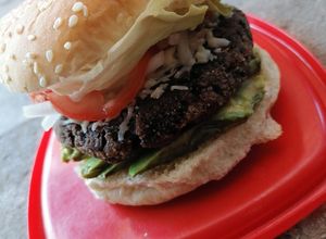 Una foto de Hamburguesa vegana