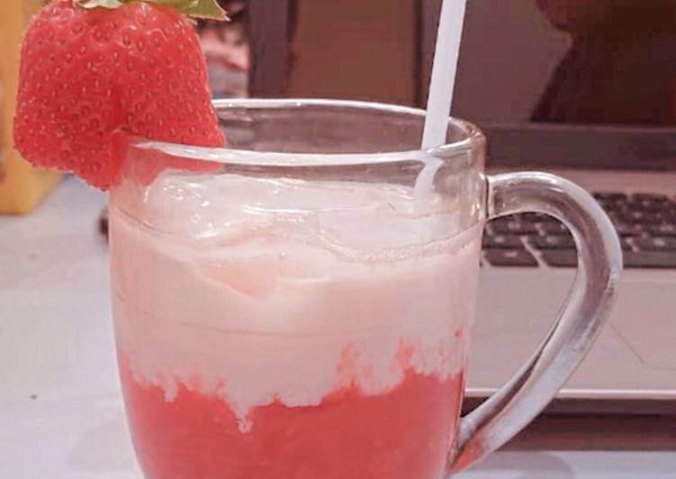 Resep Stawberry fress milk yang Bisa Manjain Lidah