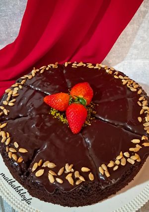 عکسی از دستور کیک شکلاتی کافی شاپی