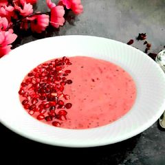 A picture of Rose pomegranate custard.