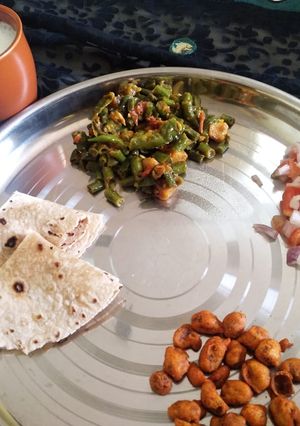 A picture of French beans sabji.