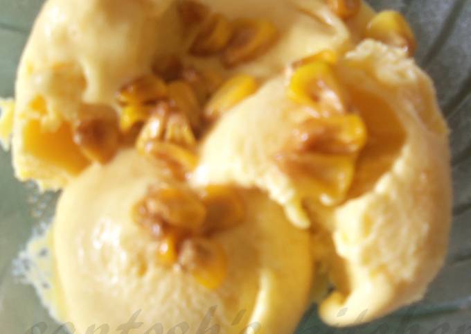Recipe of Andrew Copley Corn ice cream with caramelised corn