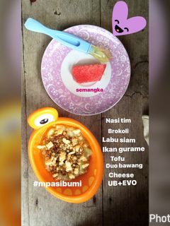 Foto resep Nasi tim ikan gurame Mpasi 8 bulan