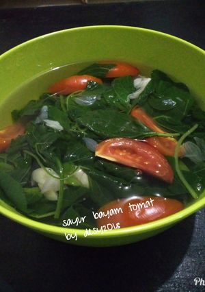 Foto resep Sayur Bayam Tomat #BikinRamadhanBerkesan