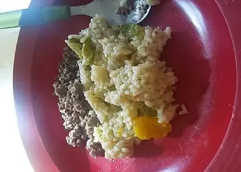 Masakan Unik Risotto dengan daging cincang Ala Warteg