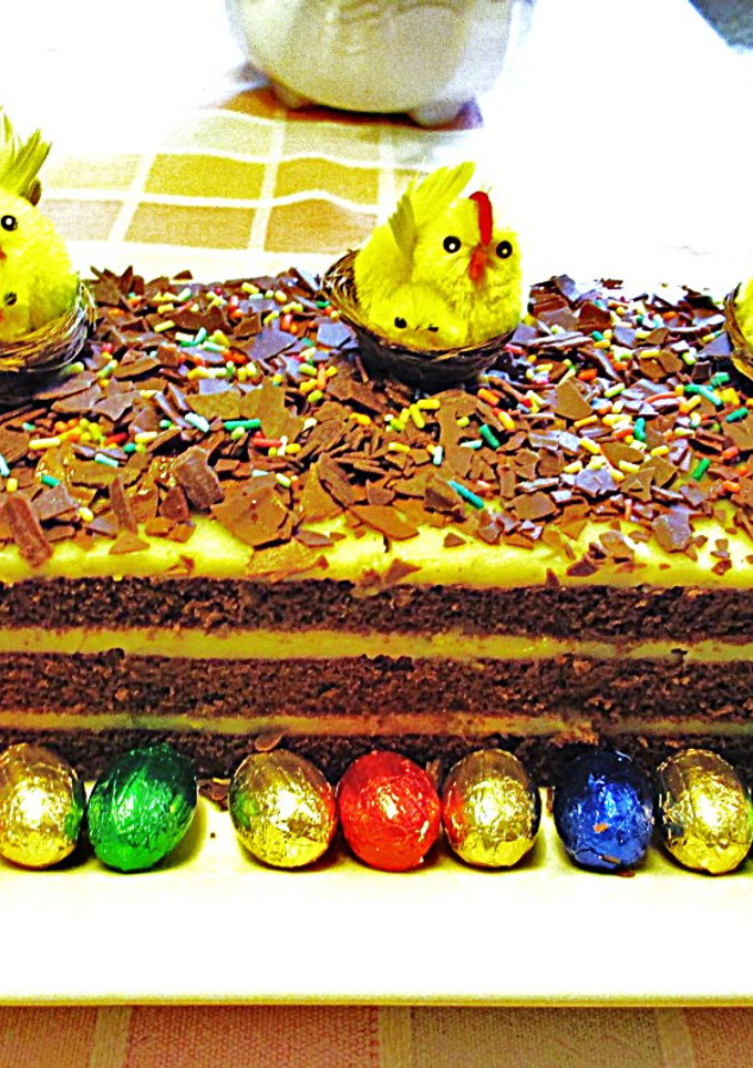 Una foto de Mona de Pascua rectangular fácil