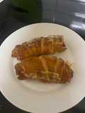 Croissants de jamón York y queso en airfryer
