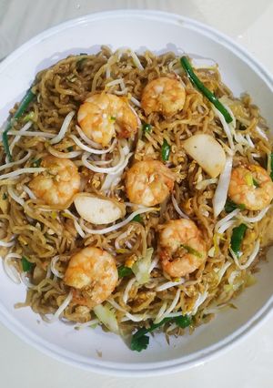 Foto resep Mie Basah Goreng Udang Ayam