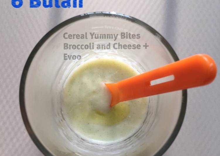 Langkah Mudah untuk Membuat Cereal Yummy Bites Broccoli and Cheese+Evoo MPASI 6+, Lezat Sekali