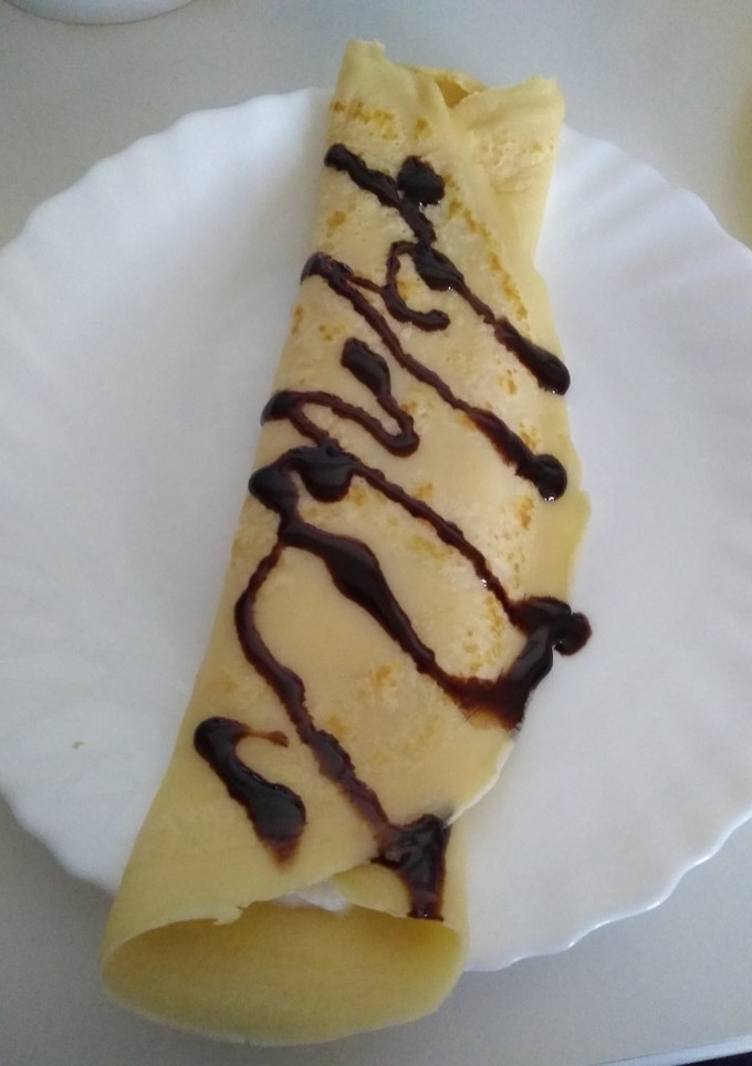 Una foto de Crepes con nata