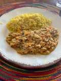 Guiso exótico de pollo y zanahorias